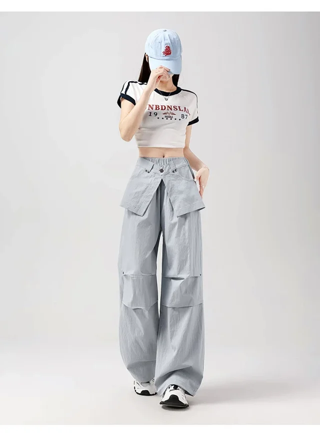 Ice Silk Parachute Pants for Women Detail