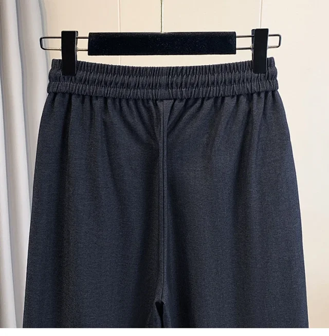 Lace - Trimmed Tencel Denim Wide - Leg Pants Detail