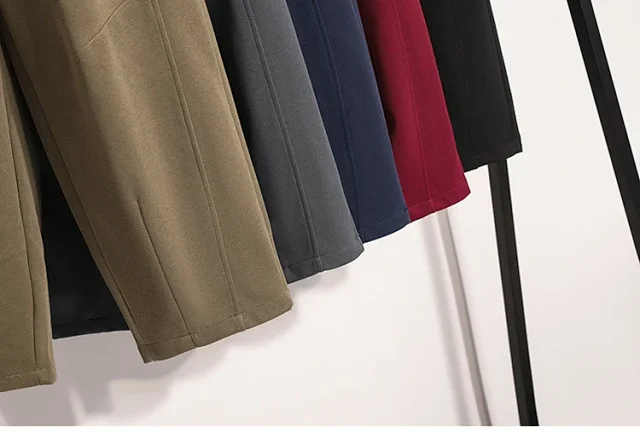European Style Wide-Leg Sweatpants Detail