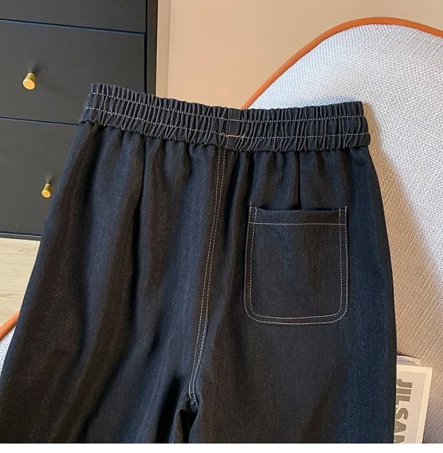 Autumn New Plus Size Lyocell Soft Jeans for Women Detail