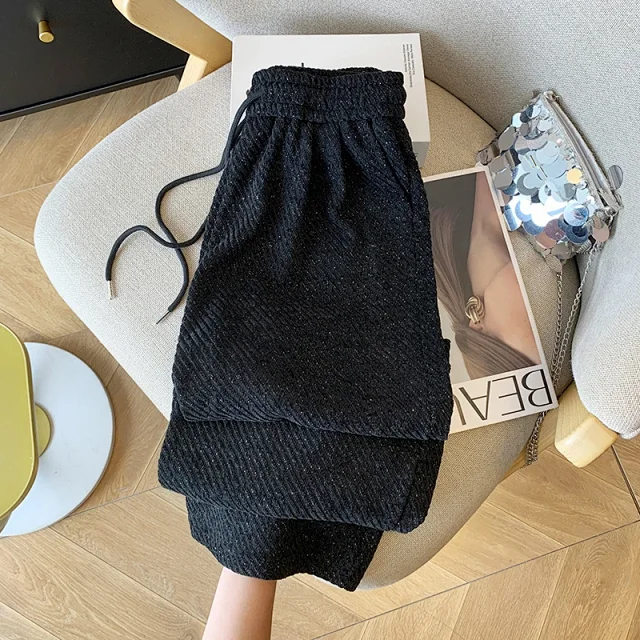 2025 Fall Women's Zebra Wide-leg Pants Detail
