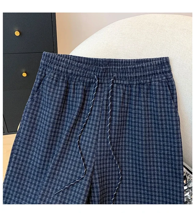 Plaid Wide - leg Pants for Women Detail