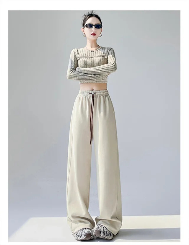 American Wide-Leg Women's Joggers 2025 Detail