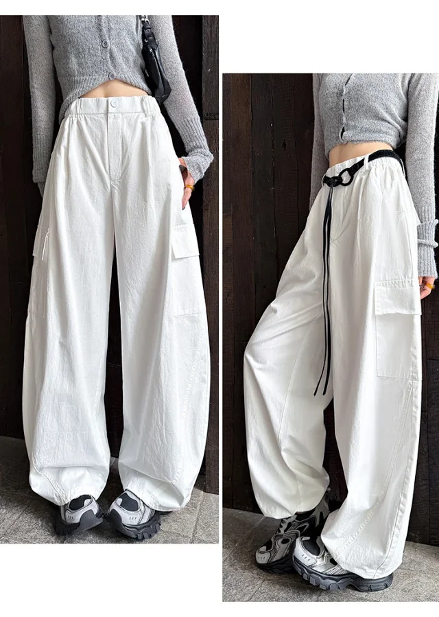 American High-waisted Slimming Cargo Pants Detail
