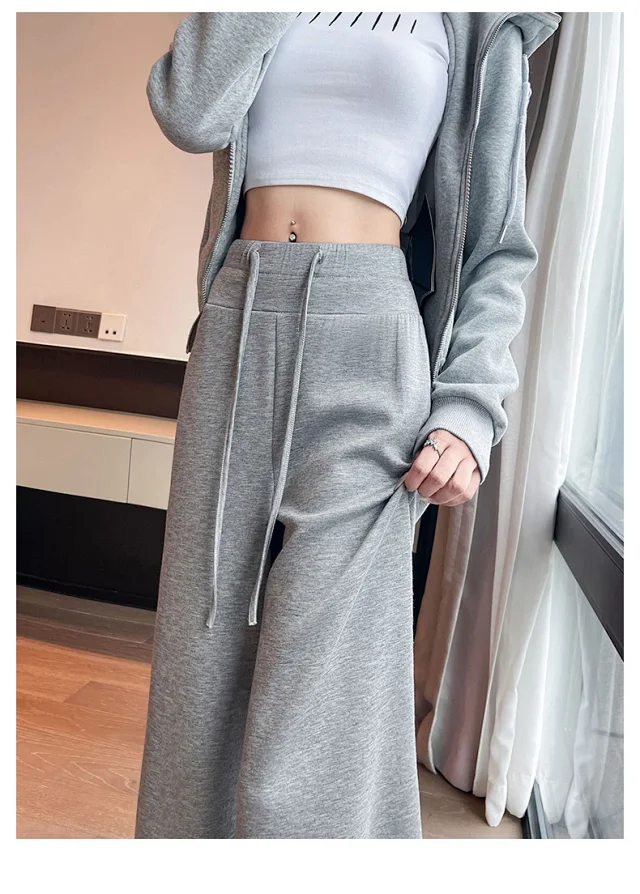 Grey American-style Women's Sweatpants Detail