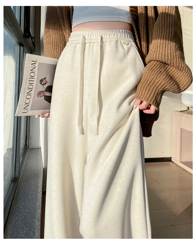 2025 Fall/Winter Women's Knit Wide-Leg Cashmere Pants Detail