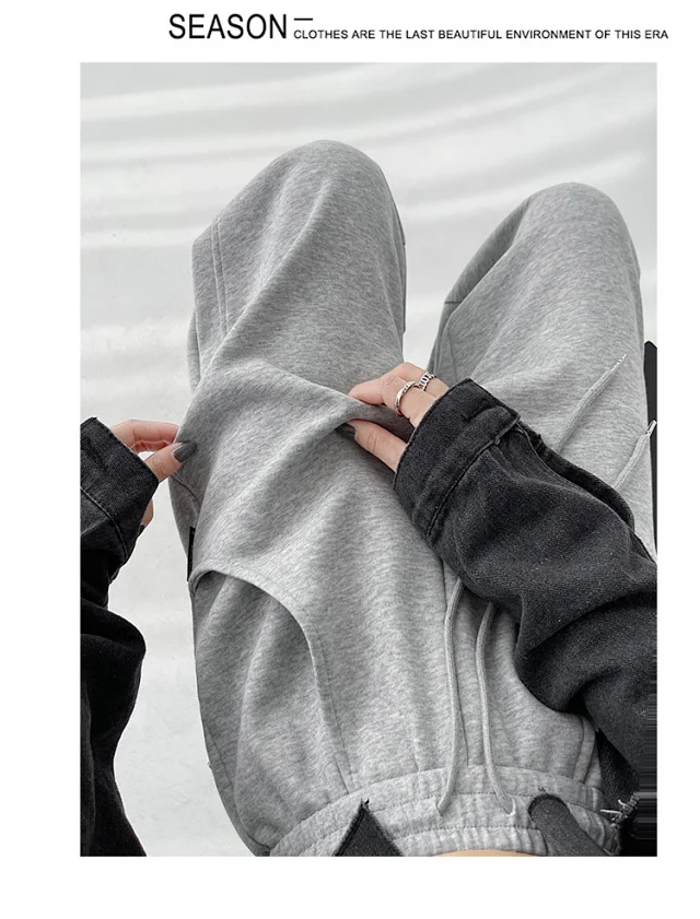 Banana Sporty Wide Leg Sweatpants for Women Detail