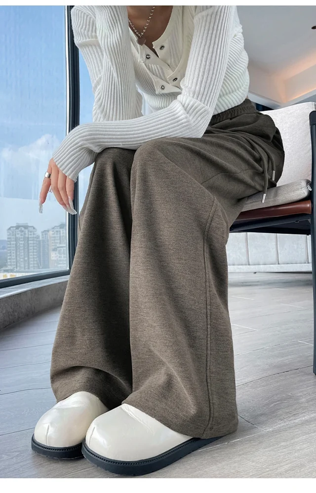 2025 Women's Cashmere Wide-Leg Pants Detail