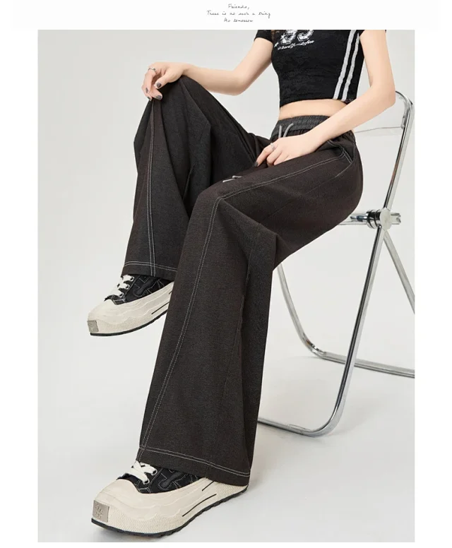 2025 Fall Tencel Denim Banana Wide-Leg Pants Detail