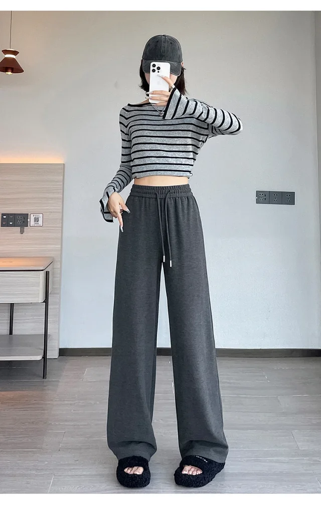 2025 Women's Cashmere Wide-Leg Pants Detail