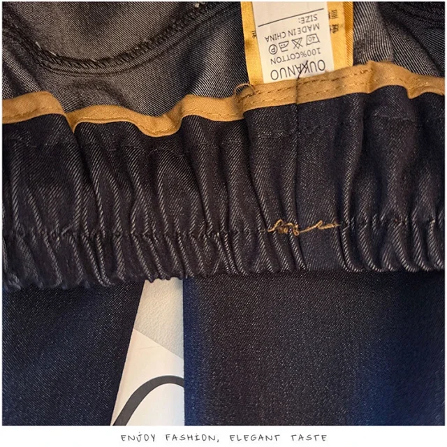 2025 Early Autumn Tencel Soft Denim Wide-Leg Pants for Women Detail