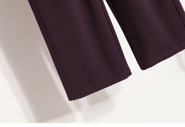 2025 Fall New Women's High - Waist Wide - Leg Sport Pants Detail