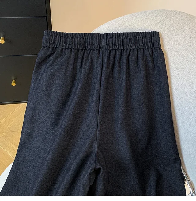 2025 Fall Thickened Tencel Hollow Straight Pants Detail