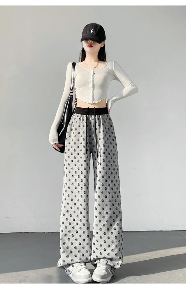 Women's High-waist Drawstring Wide-leg Pants (2025 Fall New) Detail