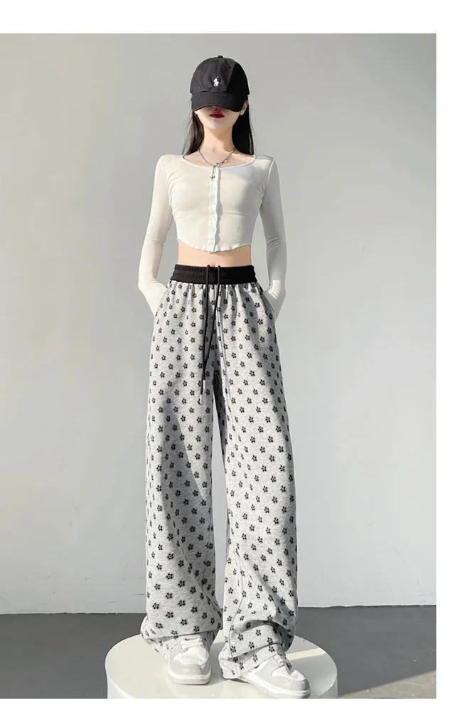 Women's High-waist Drawstring Wide-leg Pants (2025 Fall New) Detail