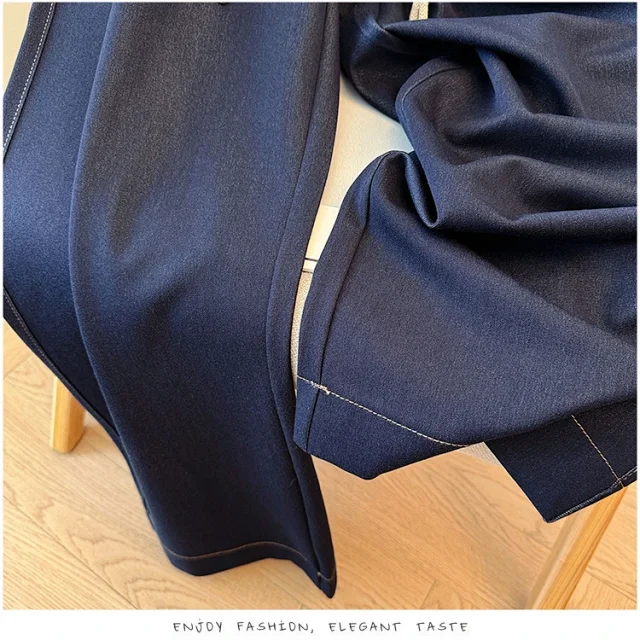 2025 Early Autumn Tencel Soft Denim Wide-Leg Pants for Women Detail