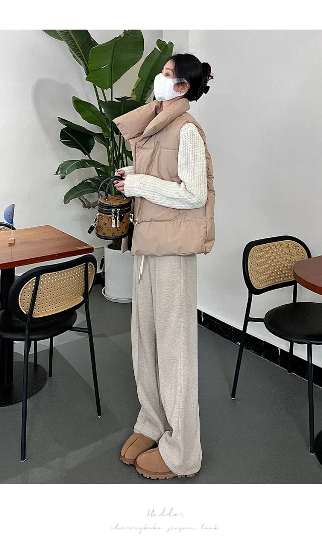 Ladies' Acetate Cashmere Herringbone Straight Pants Detail