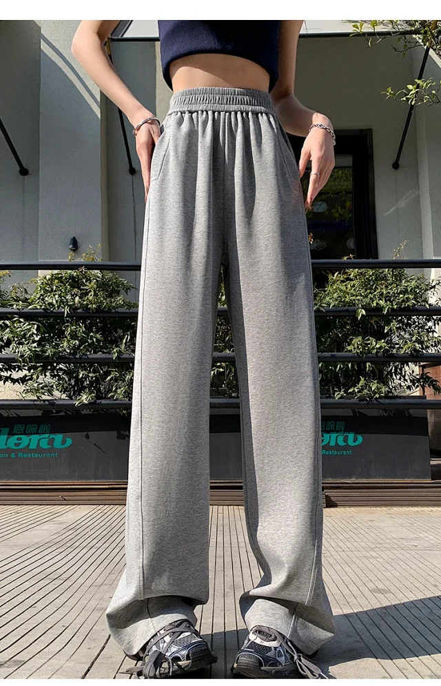 2025 Women's Slim Fit High - Waist Wide - Leg Pants Detail