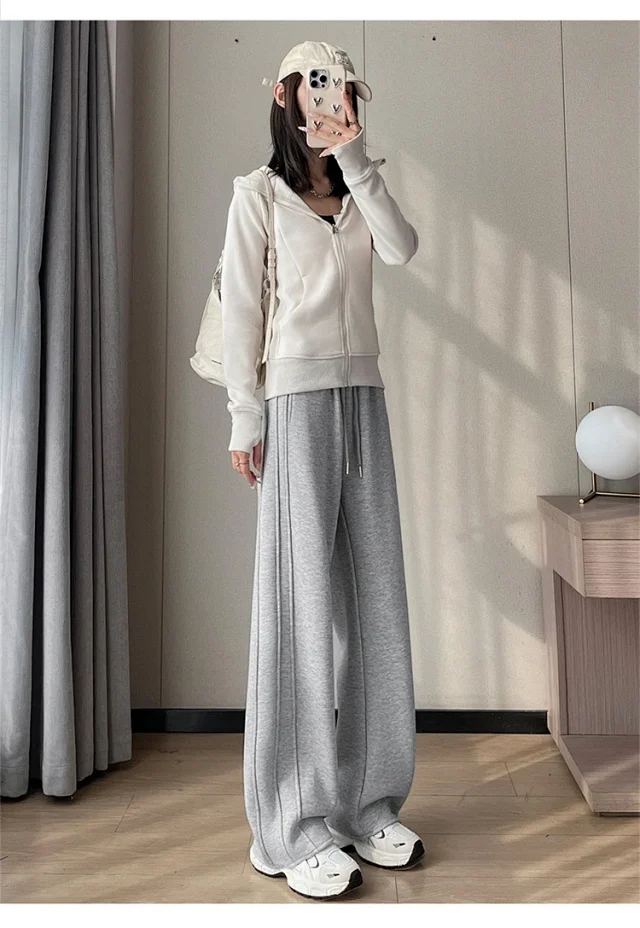 Autumn New High-waist Narrow Banana Pants Detail