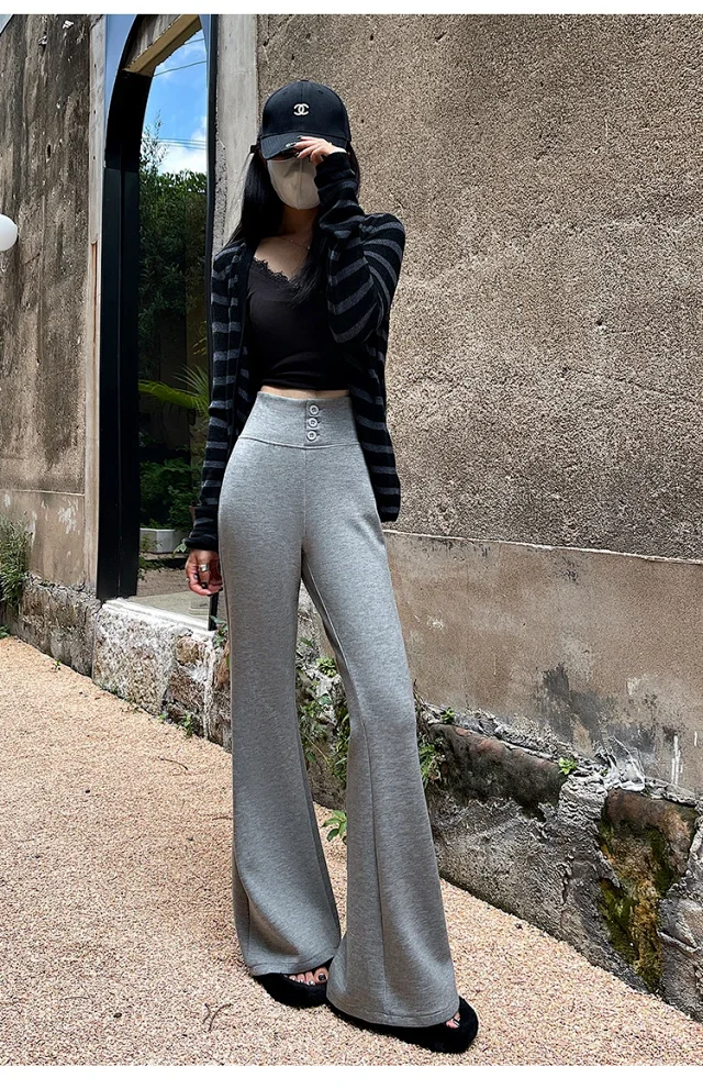 Women's Retro Micro-flare Yoga Trousers Detail