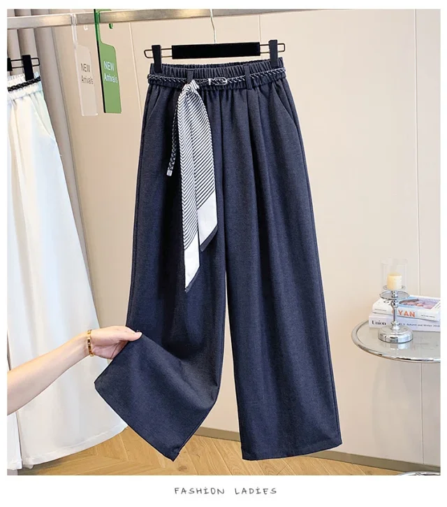 Korean-style Age-defying Wide-leg Casual Pants for Women Detail