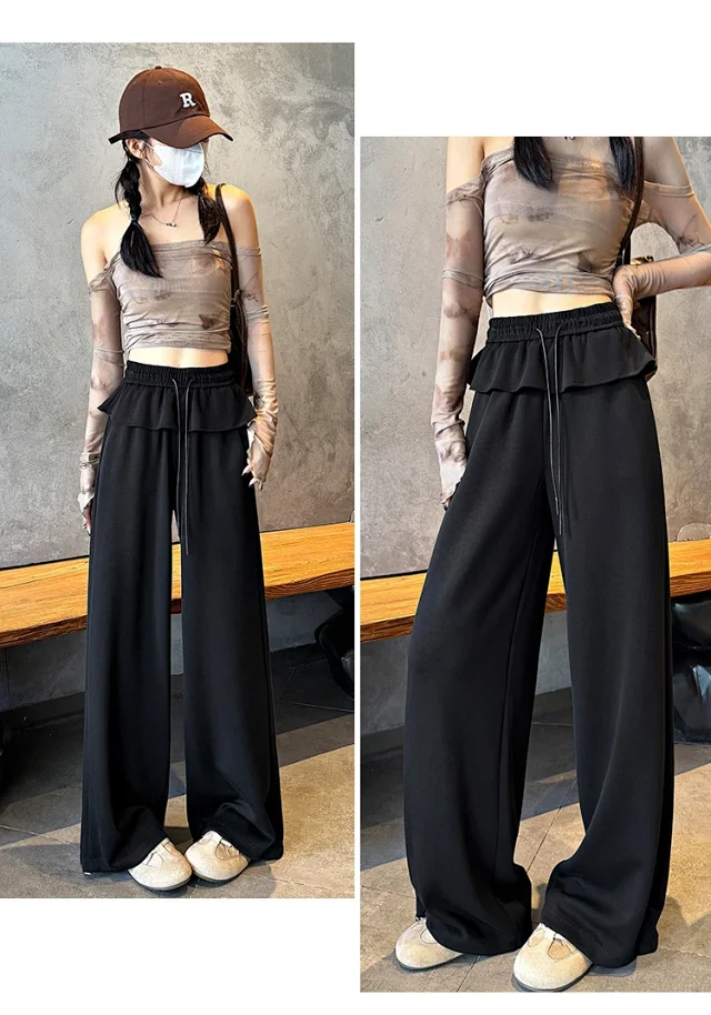 2025 Fall Women's Relaxed Fit Ballet-style Sweatpants Detail
