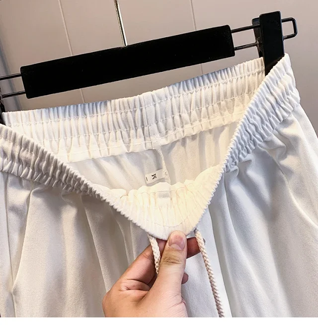 Lace - Trimmed Tencel Denim Wide - Leg Pants Detail