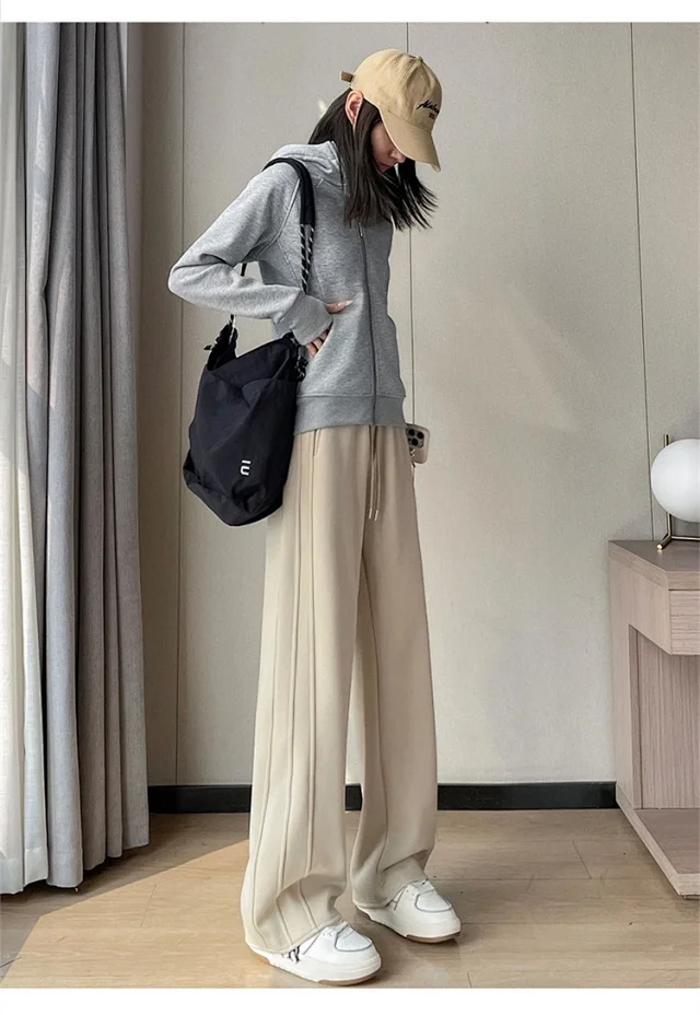 Autumn New High-waist Narrow Banana Pants Detail