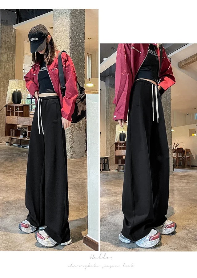 2025 Fall New American Slimming Deconstructed Casual Sweatpants for Women Detail