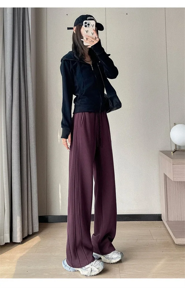 Autumn New High-waist Narrow Banana Pants Detail