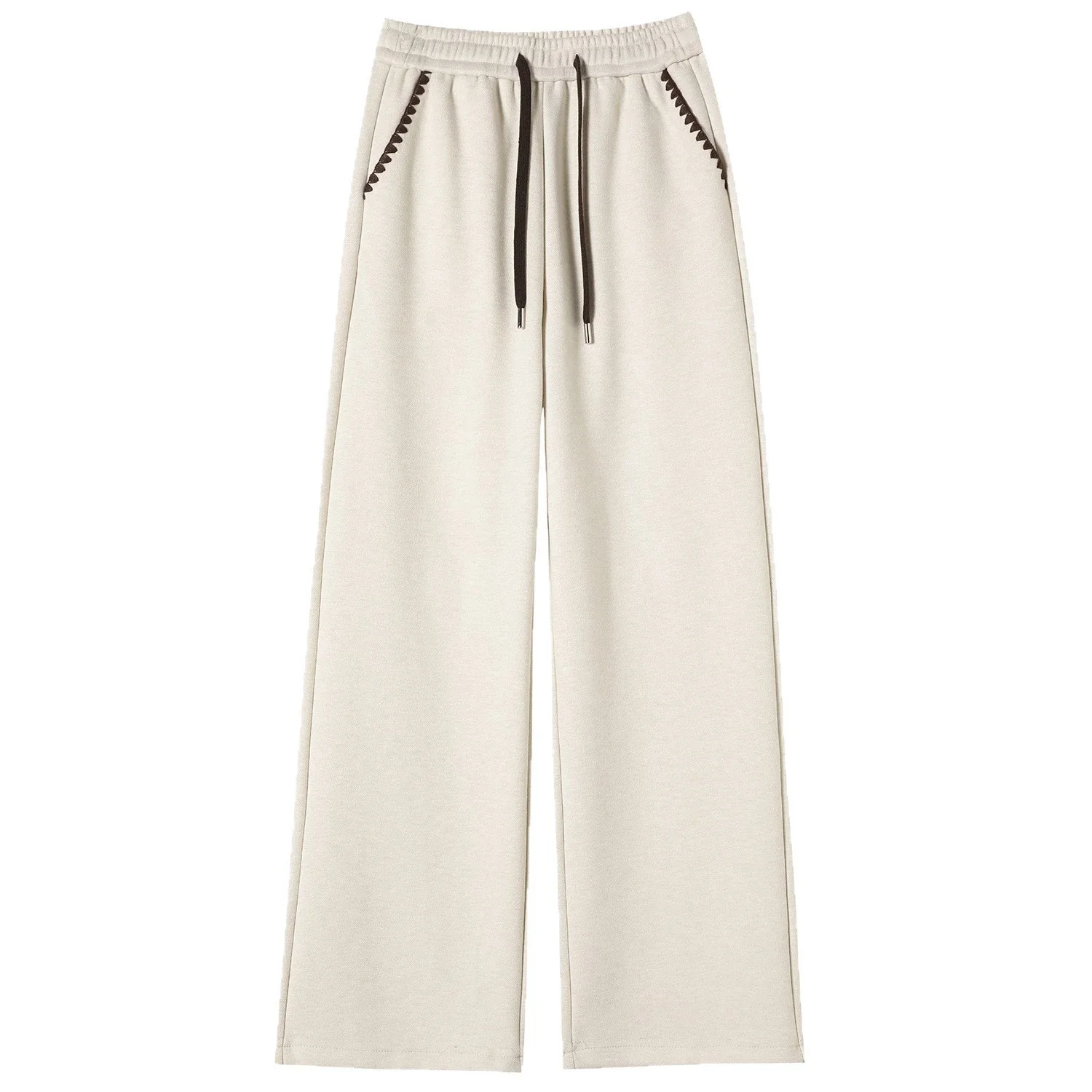 2025 Fall/Winter Women's Glutinous Rice Cashmere Wide-Leg Pants
