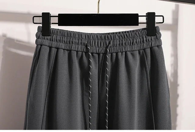 European Style Wide-Leg Sweatpants Detail