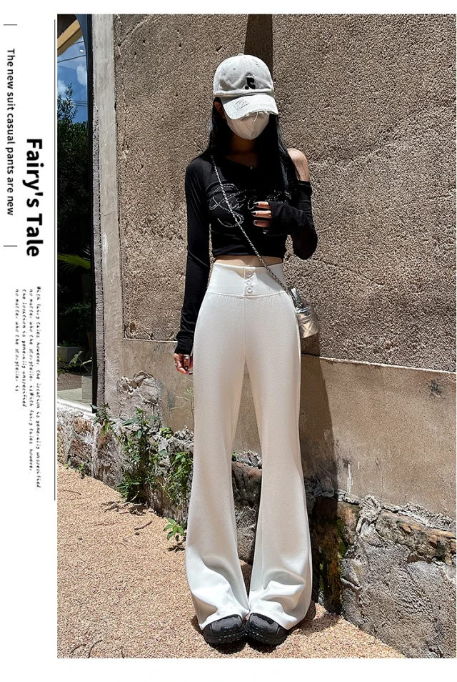 Women's Retro Micro-flare Yoga Trousers Detail