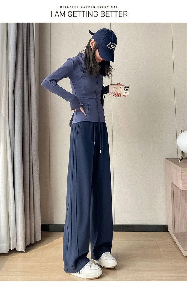 Autumn New High-waist Narrow Banana Pants Detail