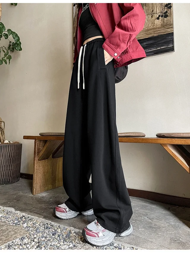 2025 Fall New American Slimming Deconstructed Casual Sweatpants for Women Detail