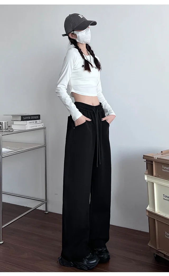 2025 New Fall Banana Pants for Petite Women - Cream High - Waist Wide - Leg Detail