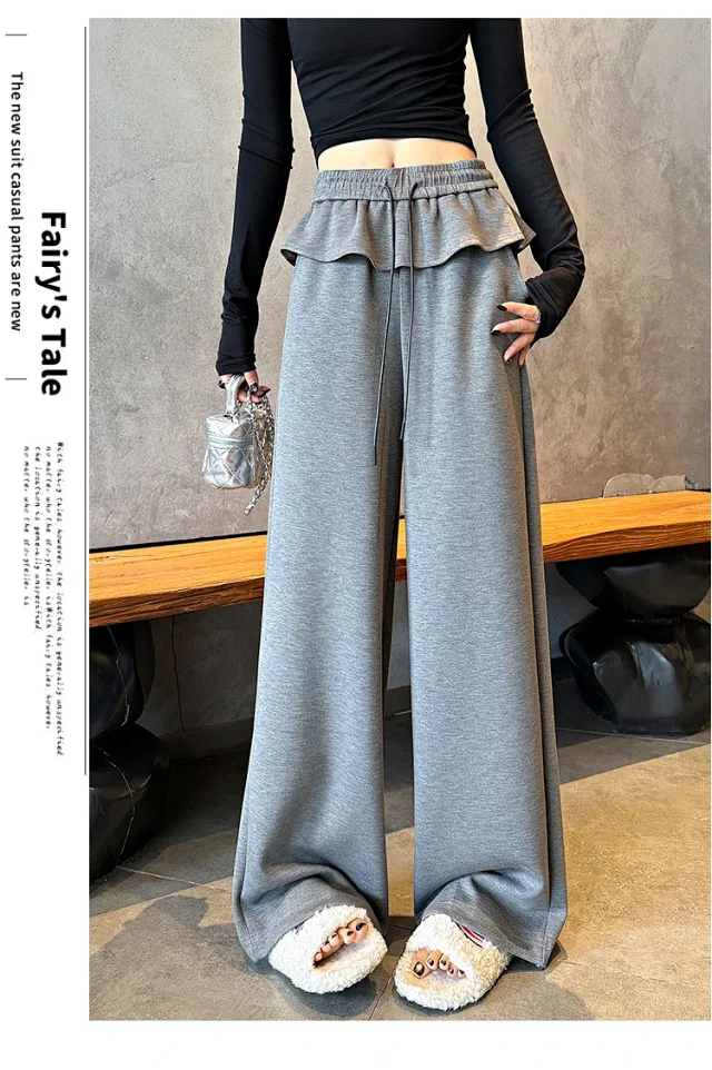 2025 Fall Women's Relaxed Fit Ballet-style Sweatpants Detail