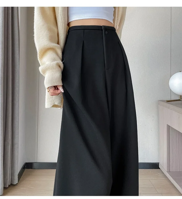 Women's Cashmere Wide - Leg Pants Detail