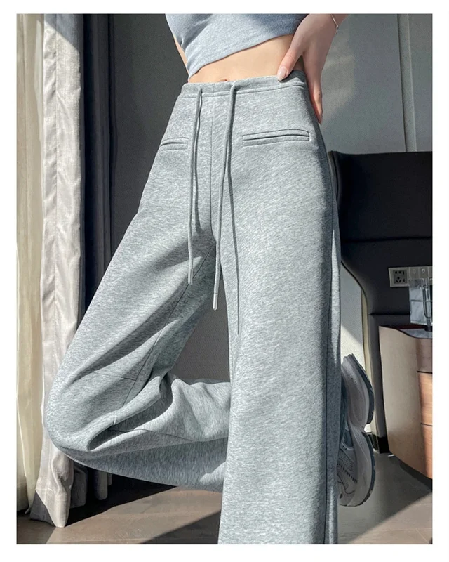 2025 Autumn New Thin Micro-flare Sport Pants for Women Detail