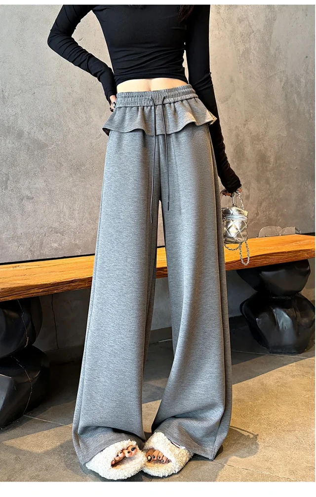 2025 Fall Women's Relaxed Fit Ballet-style Sweatpants Detail