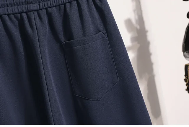 European Style Wide-Leg Sweatpants Detail
