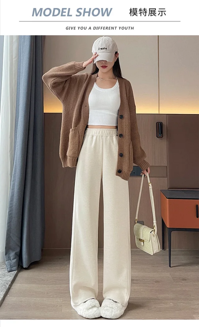 Women's Cashmere Wide - Leg Pants 2025 A/W Detail