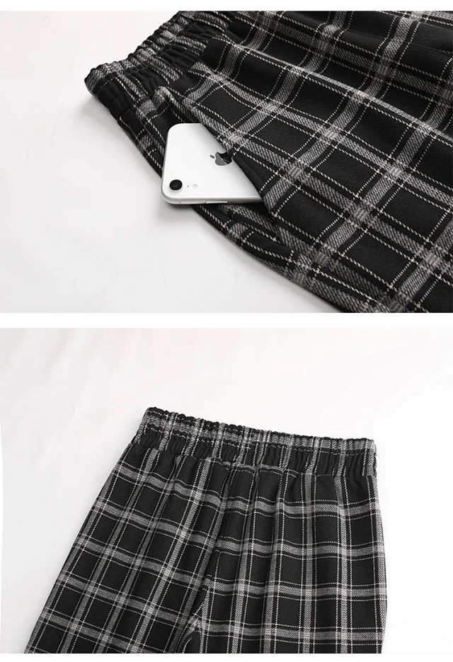 American Checkered Women's Trousers Detail