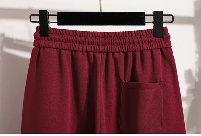 European Style Wide-Leg Sweatpants Detail