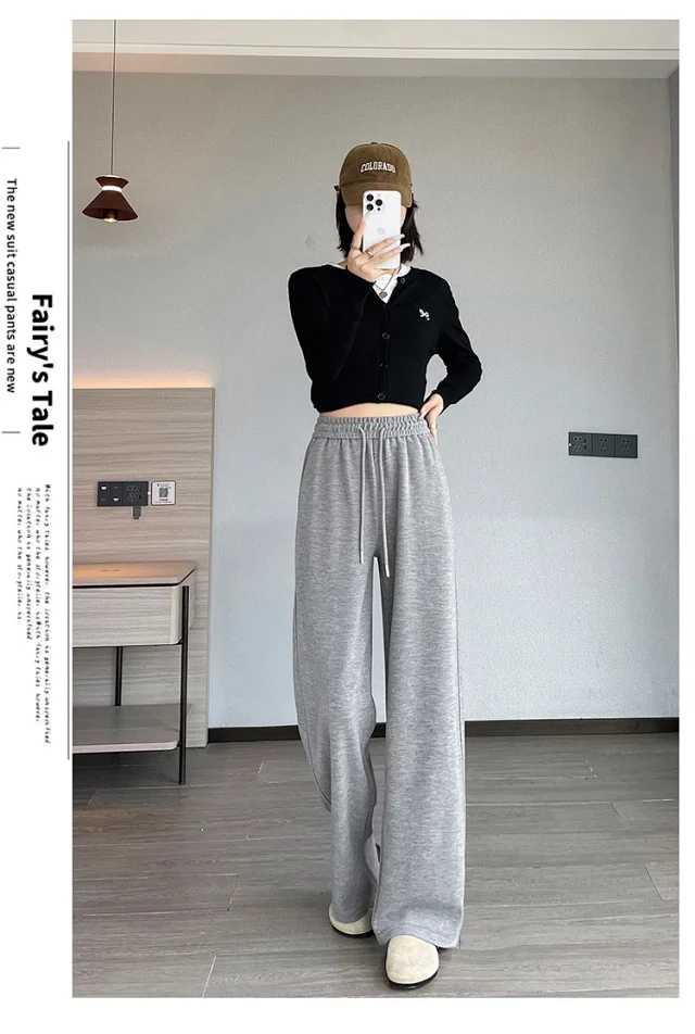 2025 Women's Cashmere Wide-Leg Pants Detail