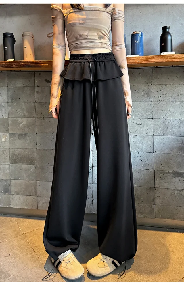 2025 Fall Women's Relaxed Fit Ballet-style Sweatpants Detail