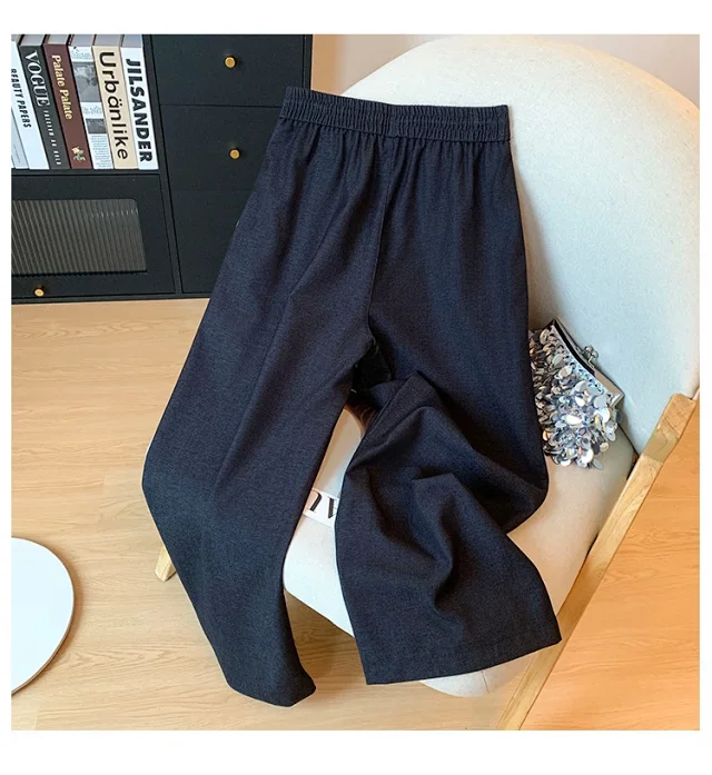 2025 Autumn Thickened Tencel Denim Yamamoto Wide - leg Pants Detail