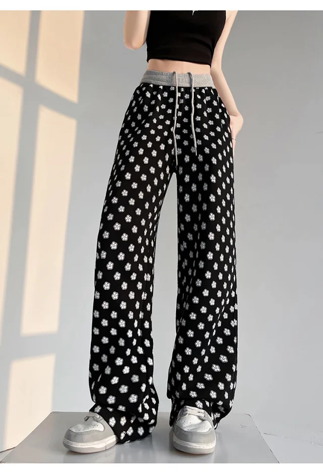 Women's High-waist Drawstring Wide-leg Pants (2025 Fall New) Detail