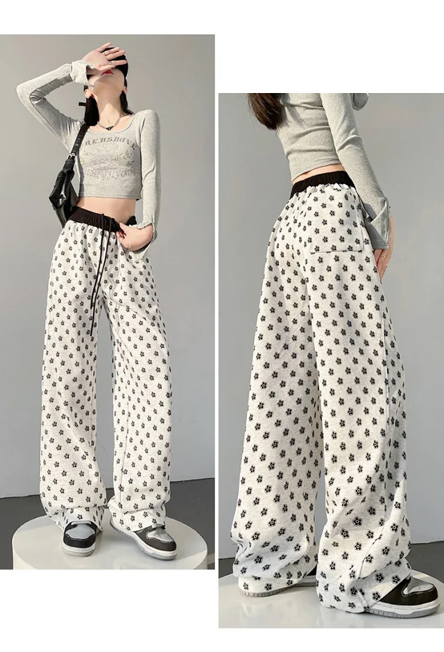 Women's High-waist Drawstring Wide-leg Pants (2025 Fall New) Detail