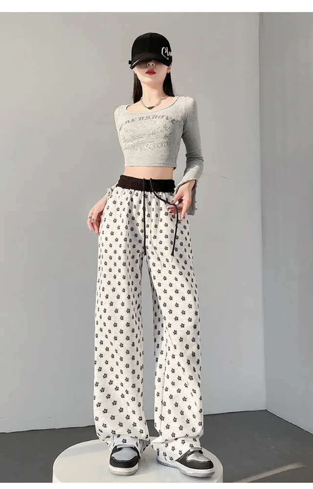 Women's High-waist Drawstring Wide-leg Pants (2025 Fall New) Detail